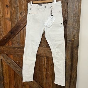 G-STAR Raw D-STAQ white denim jeans w32 L34